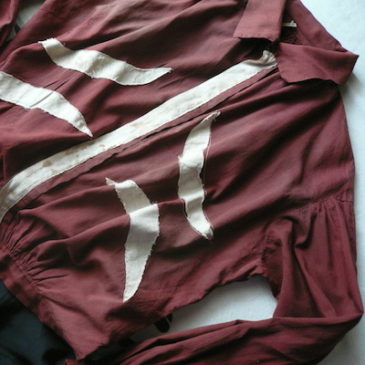1920〜30’s brown cotton blouse
