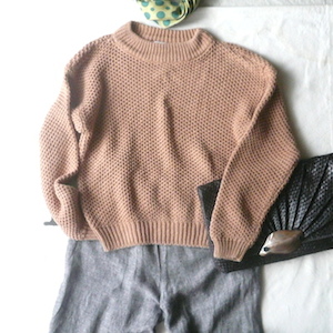 80’s cotton linen sweater & 90’s〜 FLAX linen pants