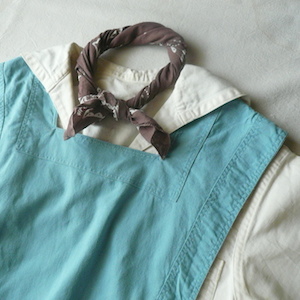 50〜60’s cotton apron dress