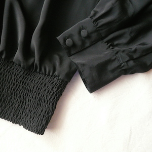 late 70’s〜80’s SASSON jeans skirt & black blouse