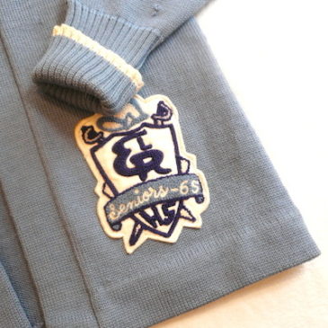 60’s pale blue wool cardigan jacket