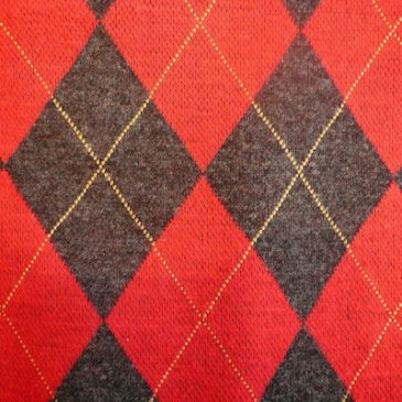 80’s Argyle pattern one-piece dress