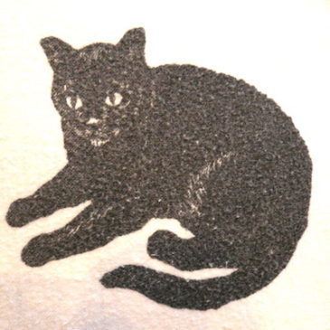 80’s cat meow flannel one-piece dress