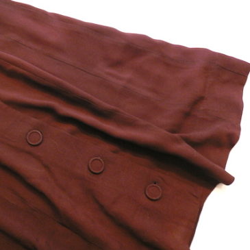 40’s brown velvet collar dress