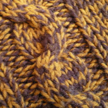 70’s knit sweater & plaid wool skirt