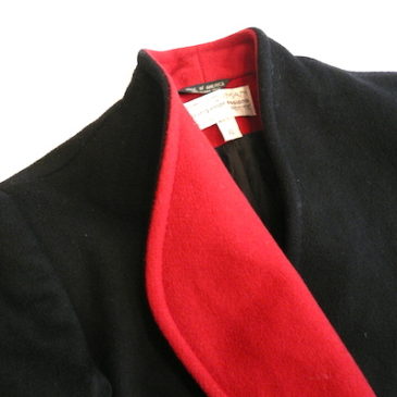 late70’s 〜80’s red black wool coat