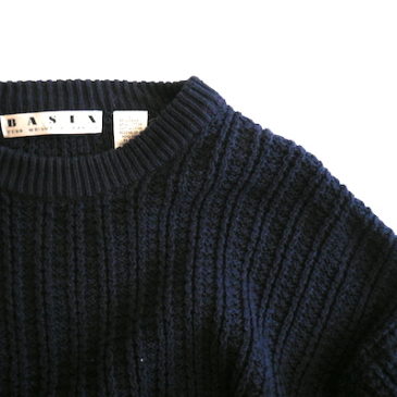 used cotton sweater & plaid pants