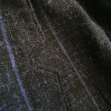 80〜90’s blue stripe JKT & leather skirt