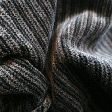 80〜90’s black mosgreen hand knit sweater & 70〜80’s velour skirt