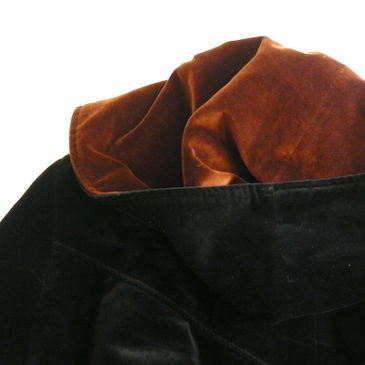 late 80’s〜90’s brown black velours  half coat