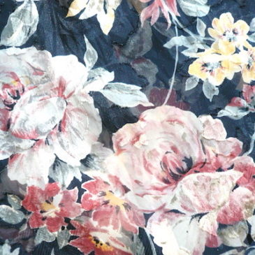80〜90’s flower pattern sheer gown