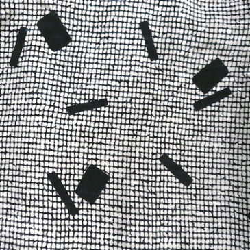 80’s mono-tone pattern dress & 30~40’s black silk dress
