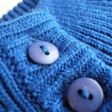 80’s blue knit high neck dress