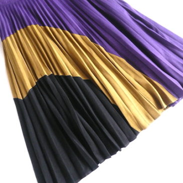 70〜80’s jantzen glitter turtle neck & 80’s purple accordion pleated skirt