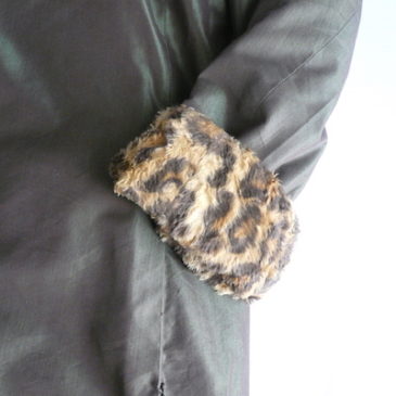 80〜90’s leopard fake fur reversible coat