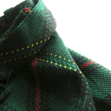 90’s〜 roll neck knit sweater & 70’s tartan check maxi skirt