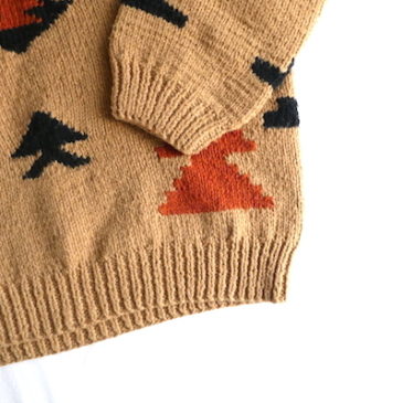 90’s〜 native pattern handknited sweater & 80〜90’s BILL BRASS denim skirt