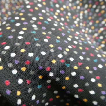 70’s multi color dot bow blouse & velour × brown stripe sheer dress