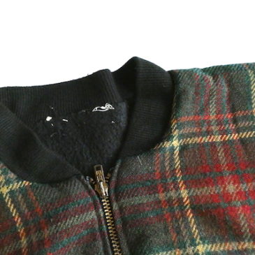 60’s plaid wool zip up blouson☆12/4・5（土日）は店舗CLOSEです