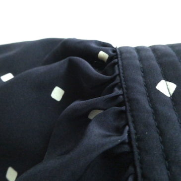 60’s black cotton big collar coat & 80’s ⬛︎ dots navy one-piece dress