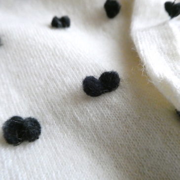 late70~80’s block check knit vest & Used J.crew monotone ribbon dots knit