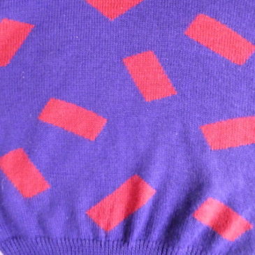 90’s〜asymmetry collar purple knit sweater & 90’s GAP tartan check wool pants