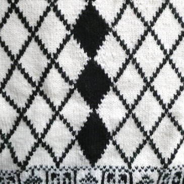 60’s tricolore color zip up knit cardigan & 90’s diamond pattern monotone knit sweater