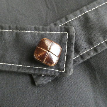 70’s dark brown boa lining zip up coat