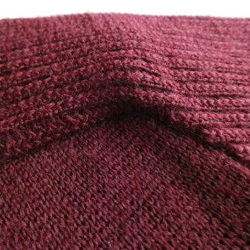 70’s brown knit × corduroy zip up jkt & 70’s burgundy U.K. simple knit sweater