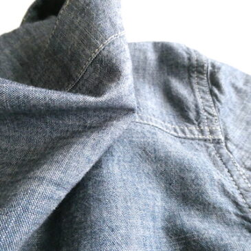90’s~Lauren Ralph Lauren chambray hooded button JKT