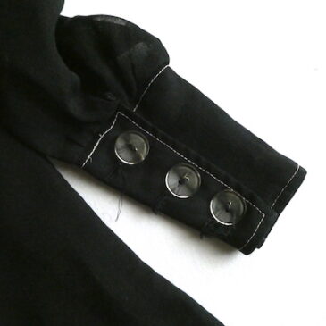 60’s black sheer tunic blouse