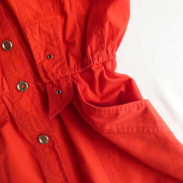 80’s scarlet silver button one-piece dress