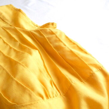 80’s canary yellow one-piece dress