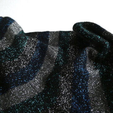 Used V-neck black knit one-piece dress & 90’s〜 blue green glitter turtle neck tops