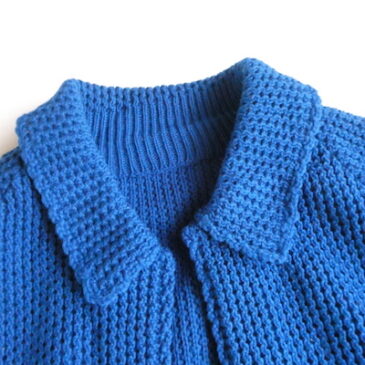 90’s〜 royal blue knit cardigan jacket