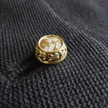 60’s dark navy gold button coat