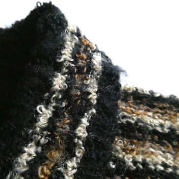 70’s brown black stripe knit sweater & 70’s terracotta brown corduroy flare pants
