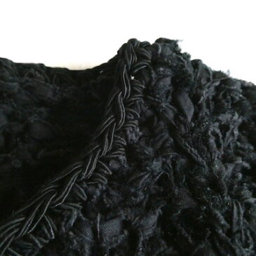 80’s〜 black ribbon knit jacket