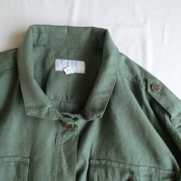 90’s~ khaki green linen blend jacket