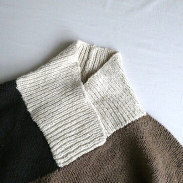 90’s beige brown black cotton knit sweter