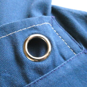 60’s metal button blue belted coat