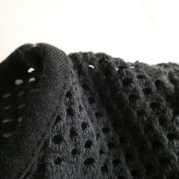 80’s black cotton mesh A-line tops