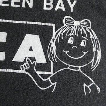 90’s YMCA youth sports T shirt & 60’s red black flare long skirt