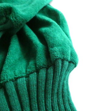 70〜80’s green pile Vneck pullover tops