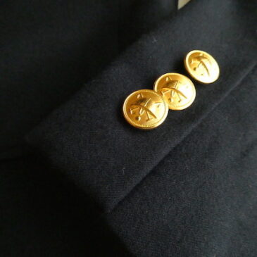 90’s Ralph Lauren gold button navy jacket(boys14) & 80〜90’s gold button white long shirt