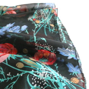 70’s floral print gauze camisole tops & 90’s floral print sheer poly blouse