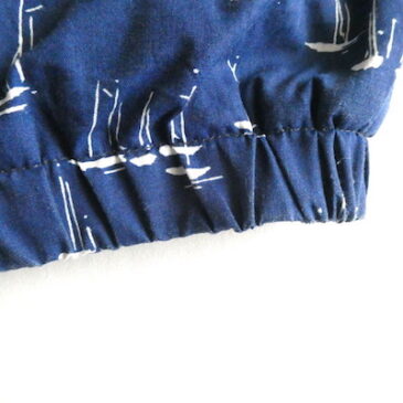 80〜90’s yacht pattern zip up beach shirts & 80〜90’s orange stitch beige flare pants