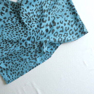 80’s blue black leopard print tops
