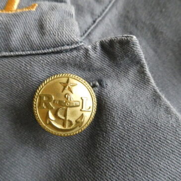 90’s RALRH LAUREN Country blue gray one piece dress