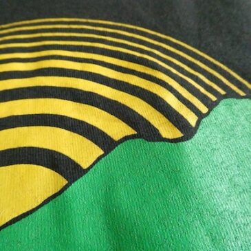 90’s tears printed blacks T shirts & 80’s mono tone two tuck trousers